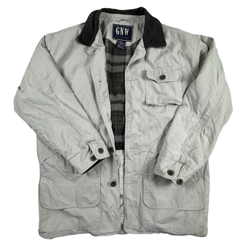 Great Northwest GNW Men's Medium 100% Cotton Barn Jacket Plaid Lined‎ Workwear